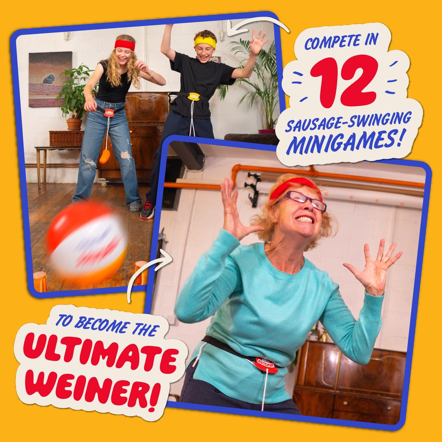 Lucky Egg Swing Your Sausage - Fun Family Party Games for Groups - Indoor Games for Adults and Kids - Party Games for Family Gatherings, Birthdays, and Christmas Party Games for Adults Game Night