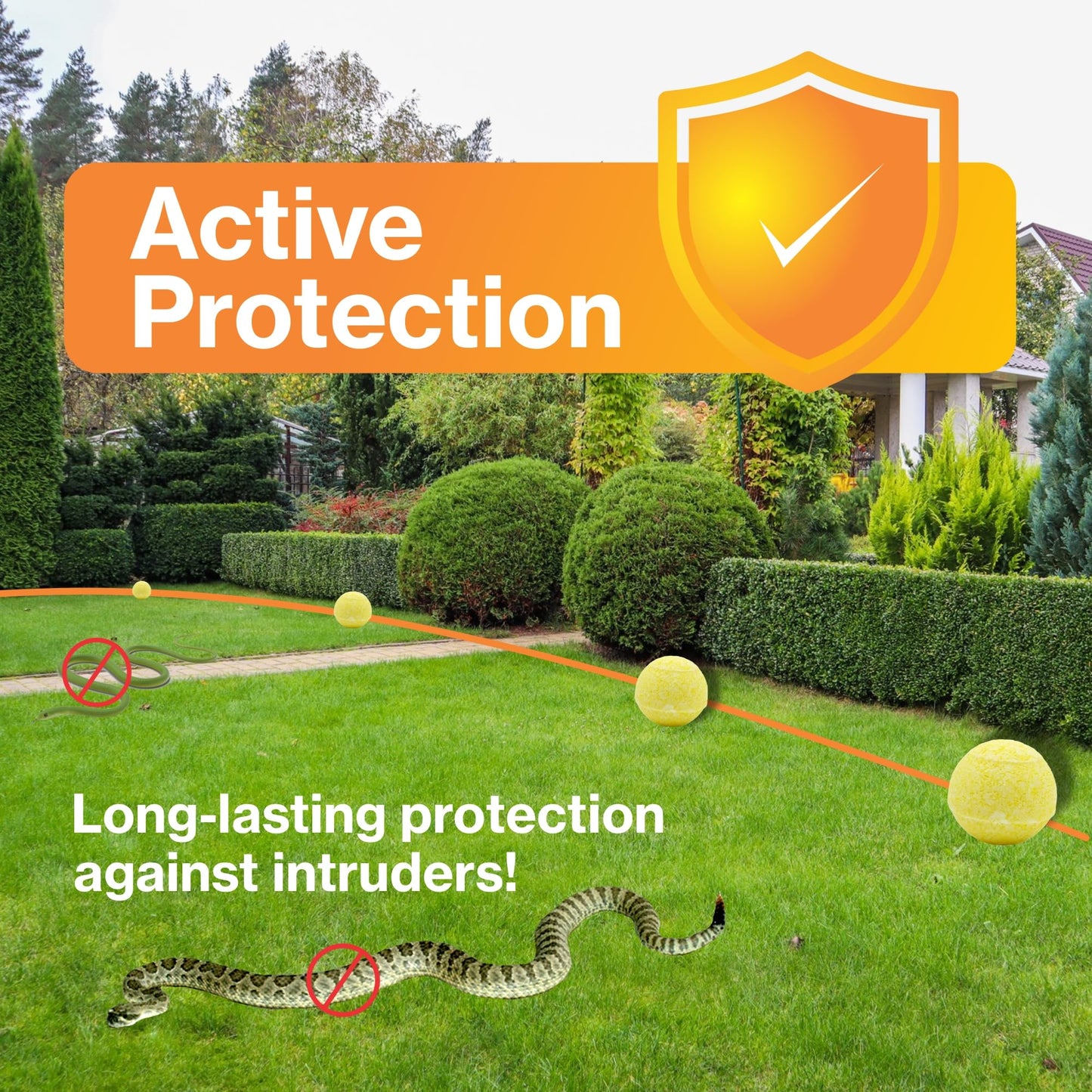 Natural Snake Repellent Balls 15 Pack – Travel, Indoor & Outdoor Snake Deterrent for Yard, Garden, Garage, Camping, RVs, Sheds & Basements | Long-Lasting Protection, Safe for Pets & Plants
