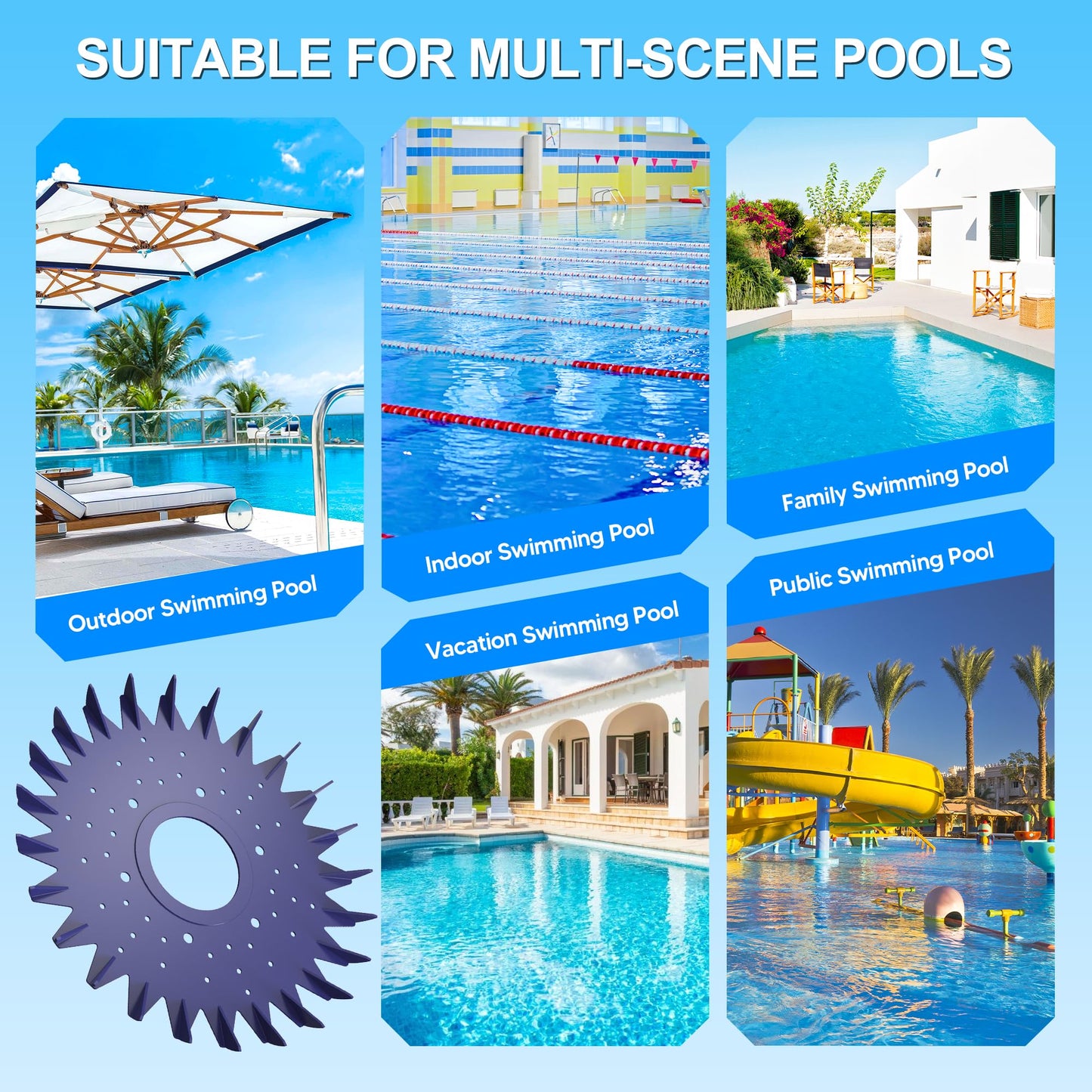 Funmit Pool Cleaner Finned Seal disc Skirt Replacement Part for Zo-diac Baracuda G2 G3 G4 Pool Cleaner W70329 W83277 W70464 (1 Pack)