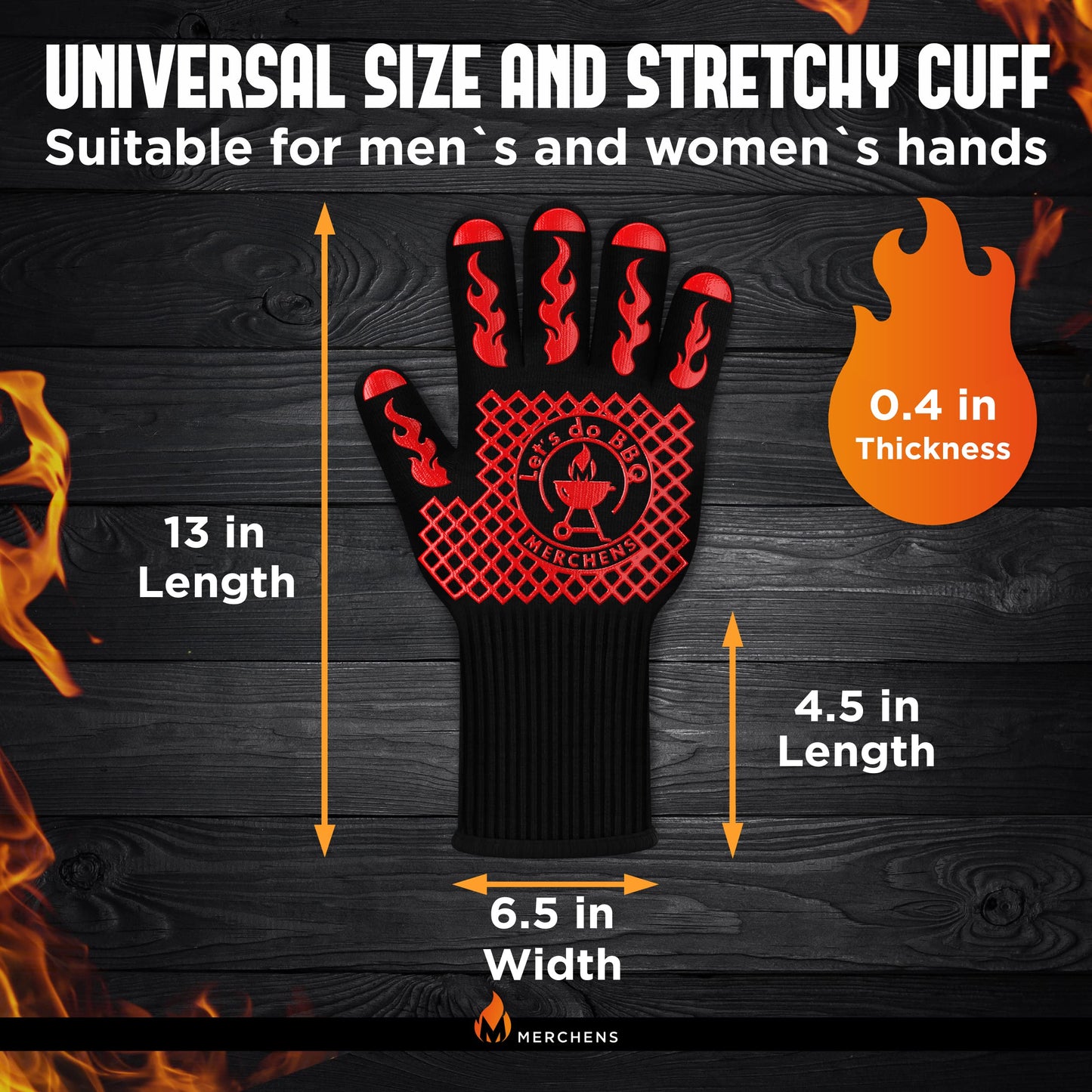 BBQ Grill & Oven Gloves 1472°F Heat Resistant – Fireproof, Non-Slip Silicone Mitts for Grilling, Smoking & Baking – Extra-Long Protection – Includes Storage Case & Luxury Gift Box | Pro Series