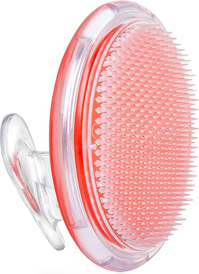 Dylonic Exfoliating Brush for Ingrown Hair and Razor Bump Prevention - Gentle Pre-Shave Exfoliator for Silky Smooth Skin on Face, Legs, Bikini Line - Orange, 4x3-Inch