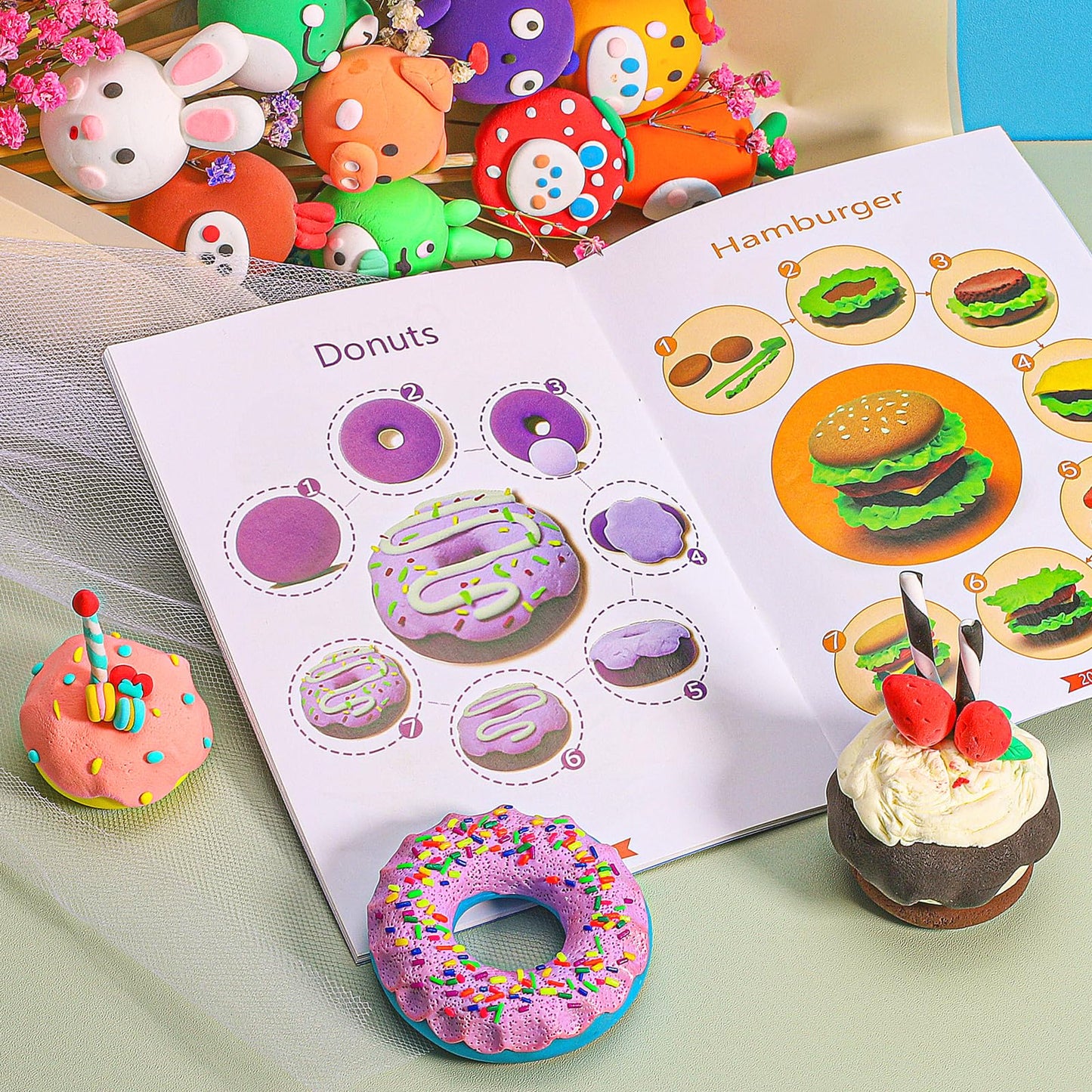 Modeling Clay - 50 Colors Air Dry Clay, DIY Molding Magic Clay for Slime add ins & Slime Supplies, Kids Toys Set for Boys and Girls