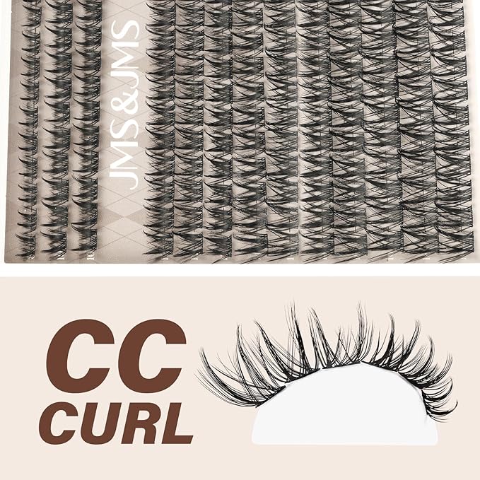 JMS&JMS Wispy Lash Clusters Kit Individual False Eyelashes Extension Set, Manga Lashes Eyelash Clusters Kit with Lash Bond and Seal Eyelash Applictor Lash Remover (JMS05-CC-8-18Mix)