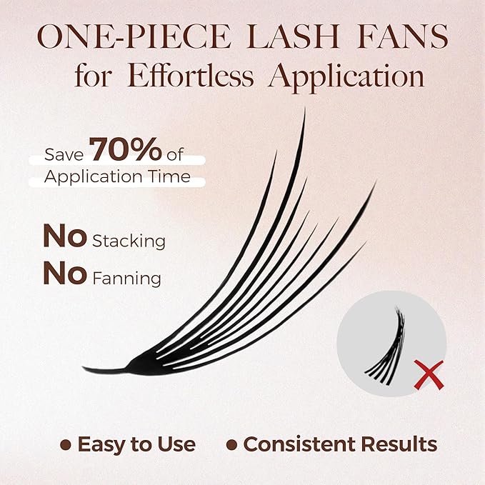 LASHVIEW Premade Volume Eyelash Extensions Mixed Tray Premade Lash Fans Pointed Handmade Thin Base (PFE01)