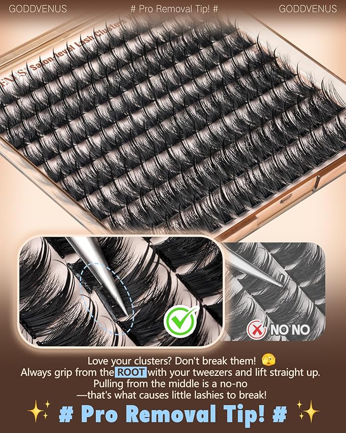Goddvenus Manga Lash Clusters With Pre-made Spikes Wispy Cluster Eyelash Extensions Fluffy Anime Eyelashes Clusters Reusable Faux Mink Fairy Individual Lash Extension (D Curve 12-18mm 153 pcs)