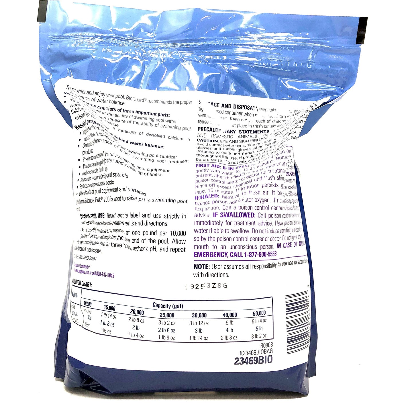 BioGuard Balance Pak 200, 6 lb, pH Increaser for Pool Maintenance, Protects Pool Equipment from Corrossion, Improves Swimmer Comfort