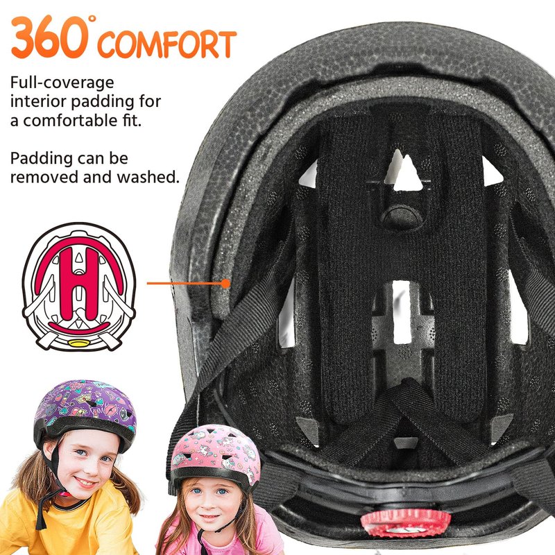 Toddler Bike Helmet for Boys and Girls, Adjustable Kids Helmets from Infant/Baby to Children, 1/2/3/4/5/6/7/8 Years Old (Unicorn,XS)