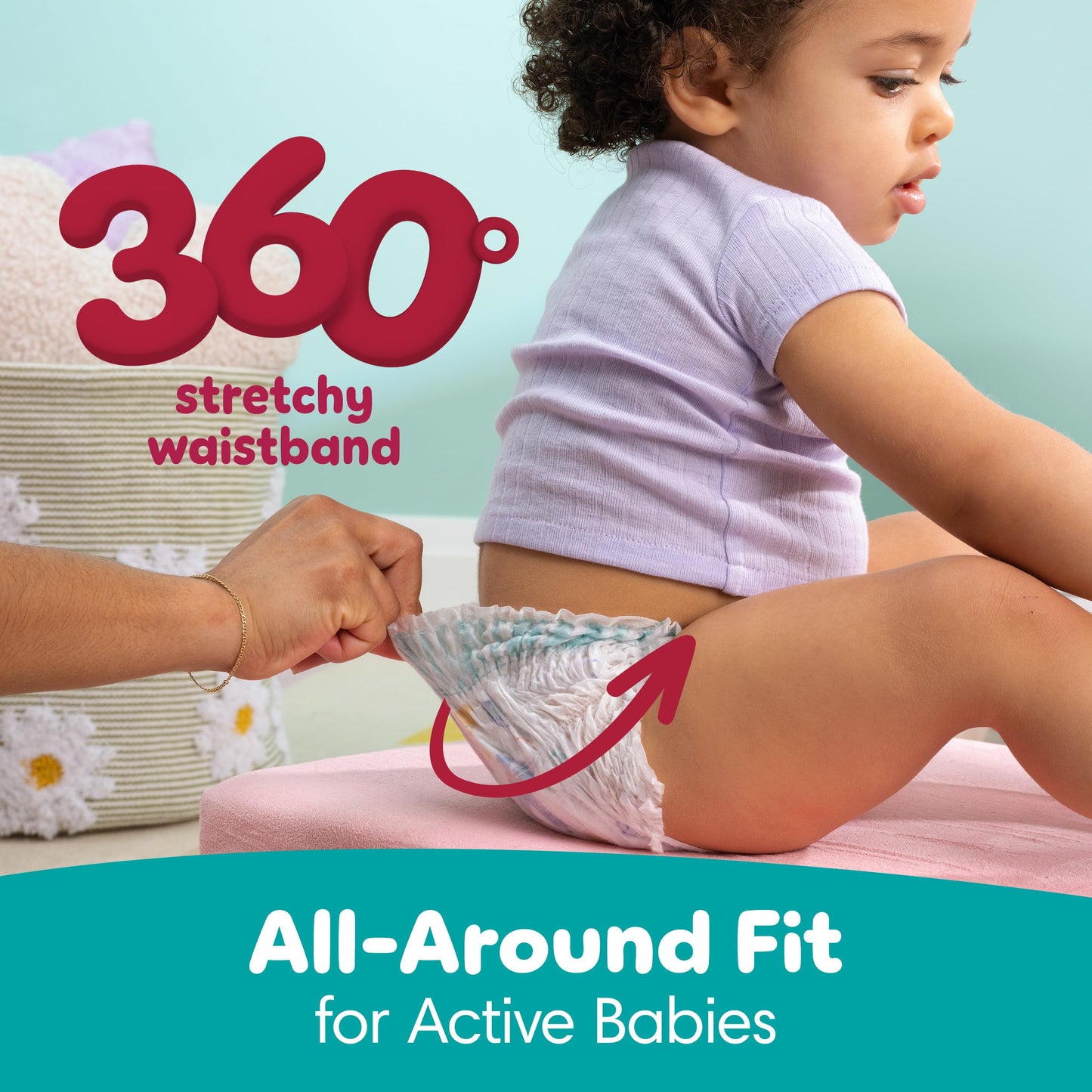 Pampers Diapers - Cruisers 360 - Size 6, 104 Count, Babyproof up to 100% Leakproof Pull-On Diaper