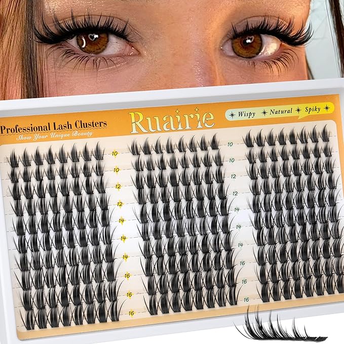 Manga Lash Clusters Spiky Eyelash Clusters Wispy Cluster Eyelash Extensions Fairy Lashes Clusters Natural Individual Lashes 240pcs Anime DIY Lash Extensions 10-16mm Cluster Lashes by Ruairie
