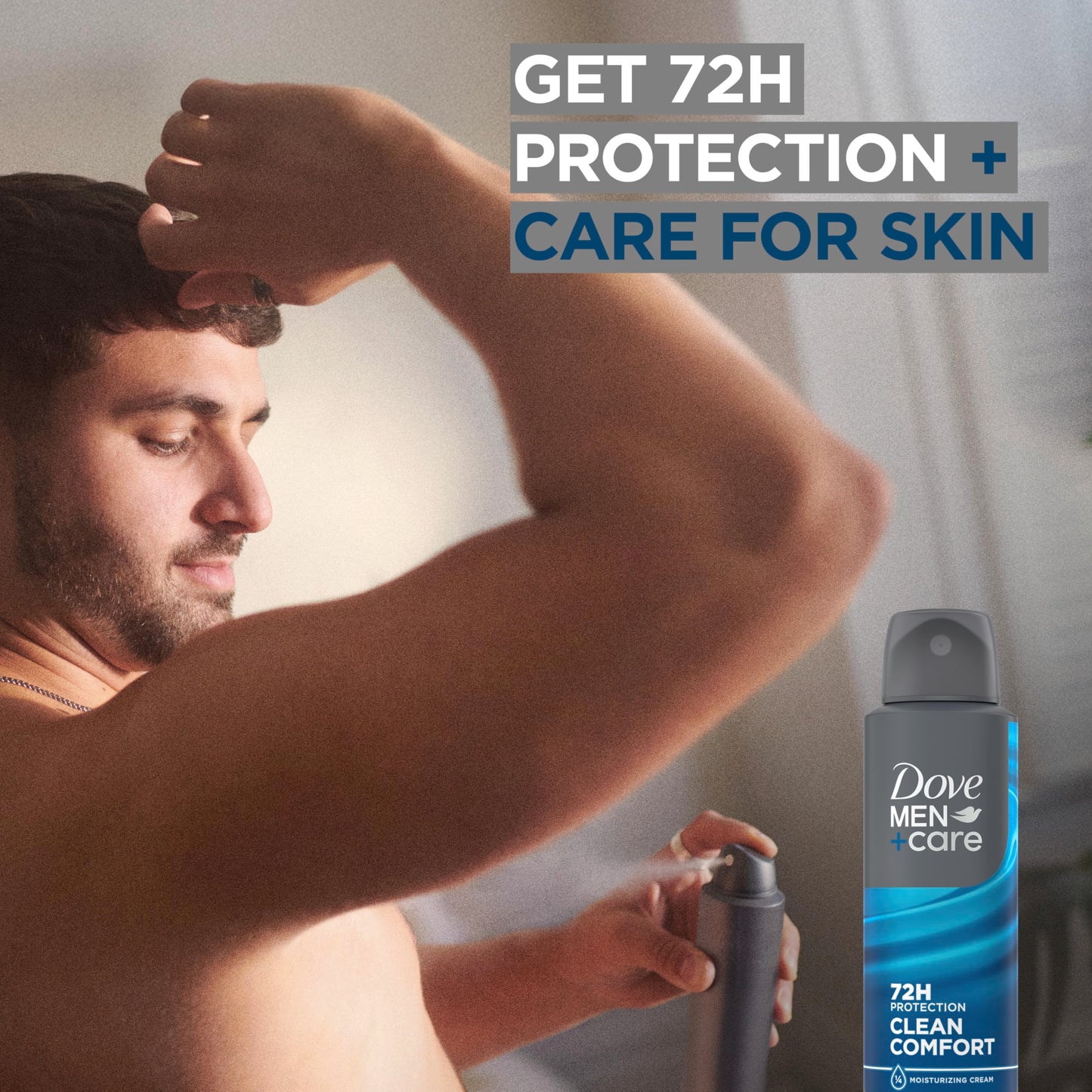 Dove Men+Care Antiperspirant Deodorant Dry Spray Clean Comfort For Men 72-hour Sweat and Odor Protection with Triple Defense Technology, 3.8 Ounce (Pack of 3)