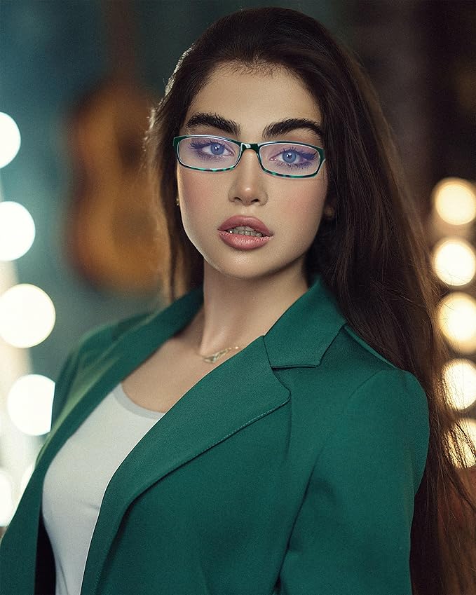 Henotin 5-Pack Reading Glasses Blue Light Blocking Anti Eyestrain Computer Reading Glasses for Women and Men Readers (Mix Color-C2, 1.25, Diopters)