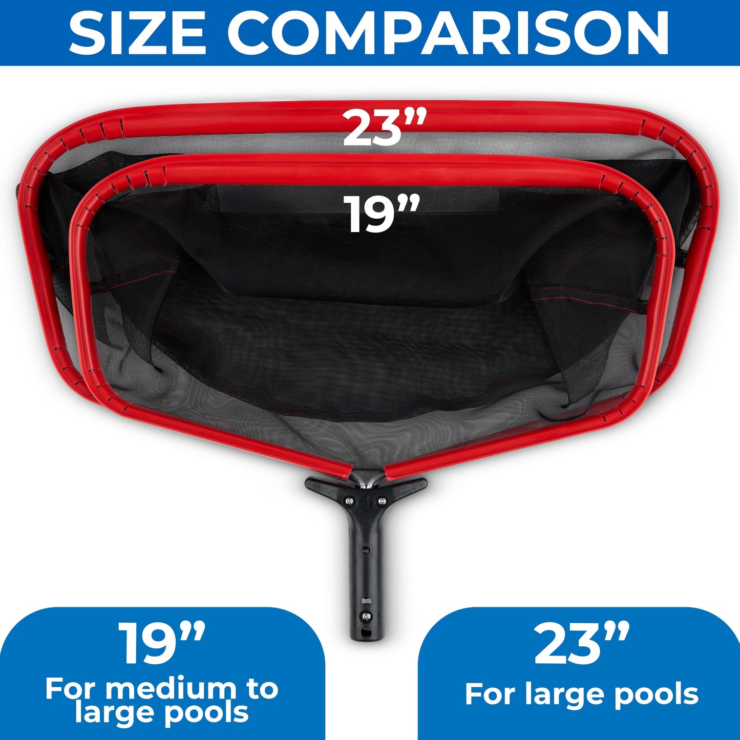 ProTuff 23" Fine Pool Net – 2 Year Unconditional Free Replacement – Cleans 3X Faster Than Vacuums – Wide Pool Skimmer with Deep Bag for Easy Maintenance – Skimmer Net for Leaves, Bugs & Other Debris