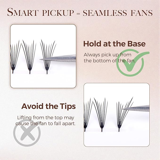 LASHVIEW Premade Volume Eyelash Extensions Mixed Tray Premade Lash Fans Pointed Handmade Thin Base (PFE01)