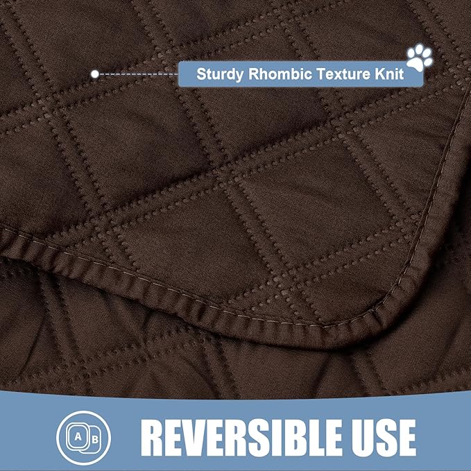 Smiry Waterproof Dog Bed Cover Pet Blanket, Soft Washable Dog Blanket for Furniture Bed Couch Sofa Reversible, Checkered (30"x70", Chocolate/Chocolate)