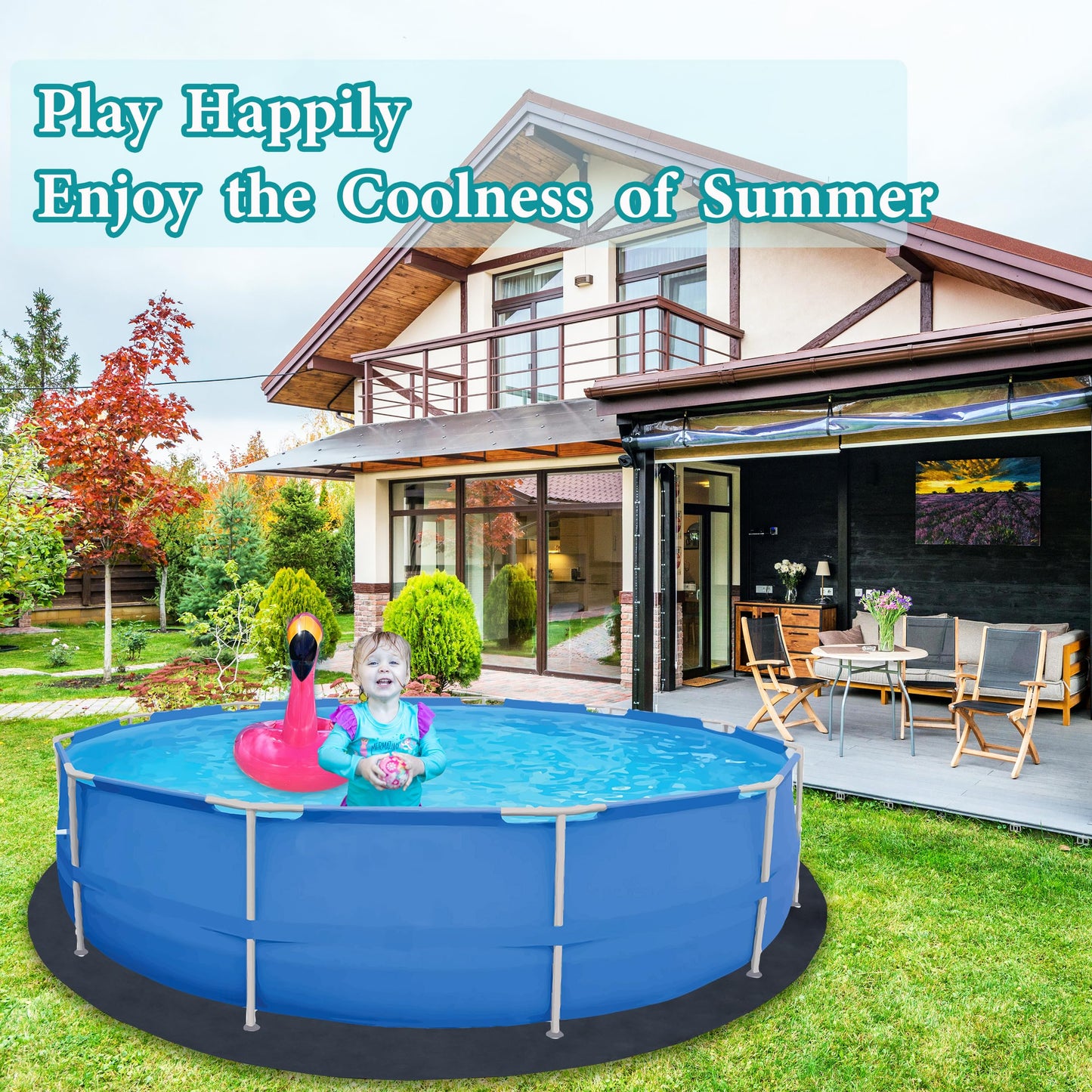 Ogrmar 18FT Round Pool Liner Pad, Durable for Above Ground Swimming Pools, Prevent Punctures and Extend The Life of Swimming Pool or Hot Tub Liner (18FT)