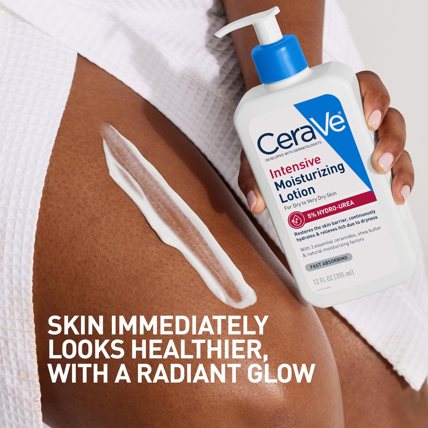 CeraVe Intensive Moisturizing Lotion, Hydro-Urea + Shea Butter, Body Lotion For Dry Skin, Relieves Signs Of Extra Dry Skin, Non Greasy Hydrating Cream For Rough, Tight, Red & Itchy Skin, 8oz