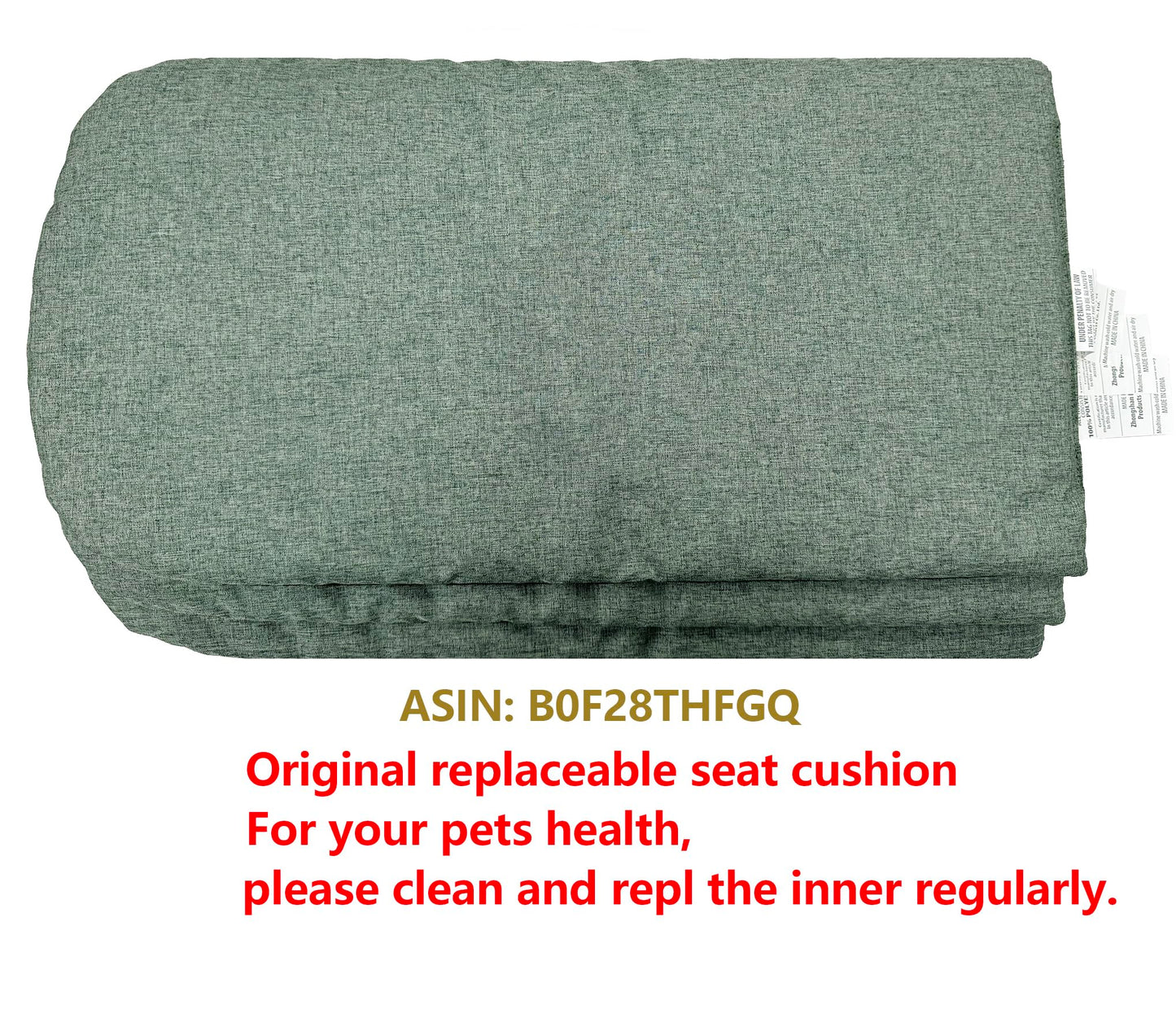 ROODO Pet Stroller Mat for Dogs, Cushion Inner Pad, Exclusive Use, Original, Replaceable, Easy to Clean, Set of 3 pc (Cationic Ash)