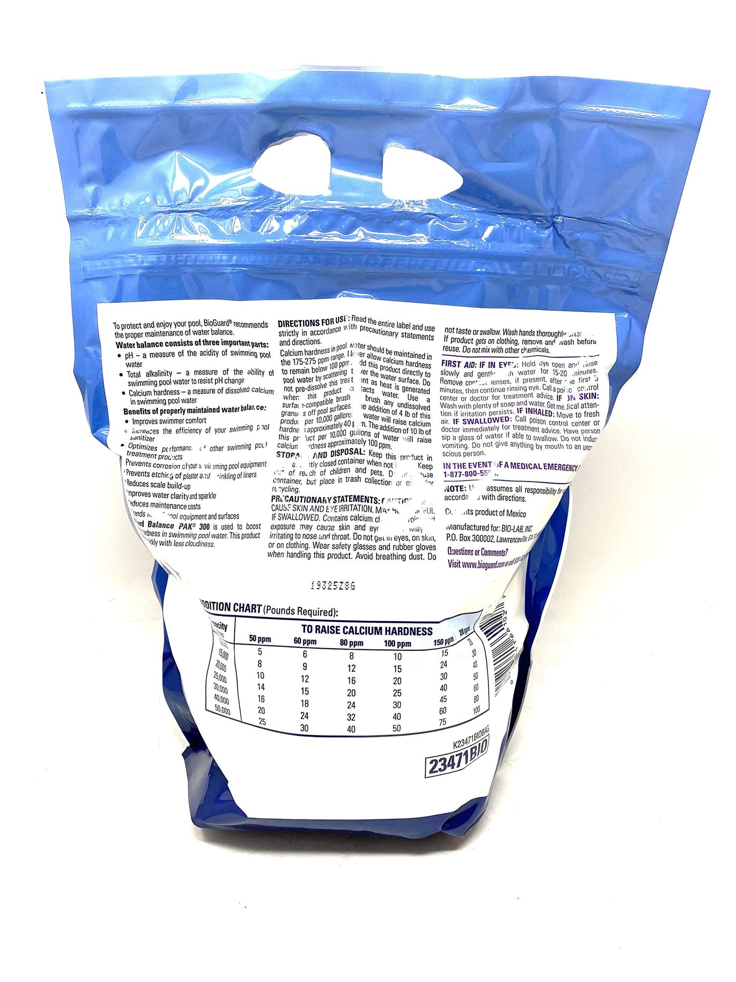 BioGuard Balance Pak 300, 7 lb, Calcium Hardness Increaser, Quick-Dissolving, Prevent Corrosion of Pool Equipment and Surfaces