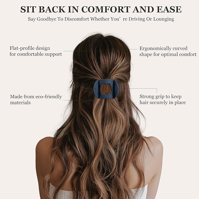 8 Pack Flat Hair Clips for Women, Matte Flat Claw Clips for Thick & Thin Hair No-Slip Strong Hold Hair Barrettes, French Duckbill Styling Accessories for Women