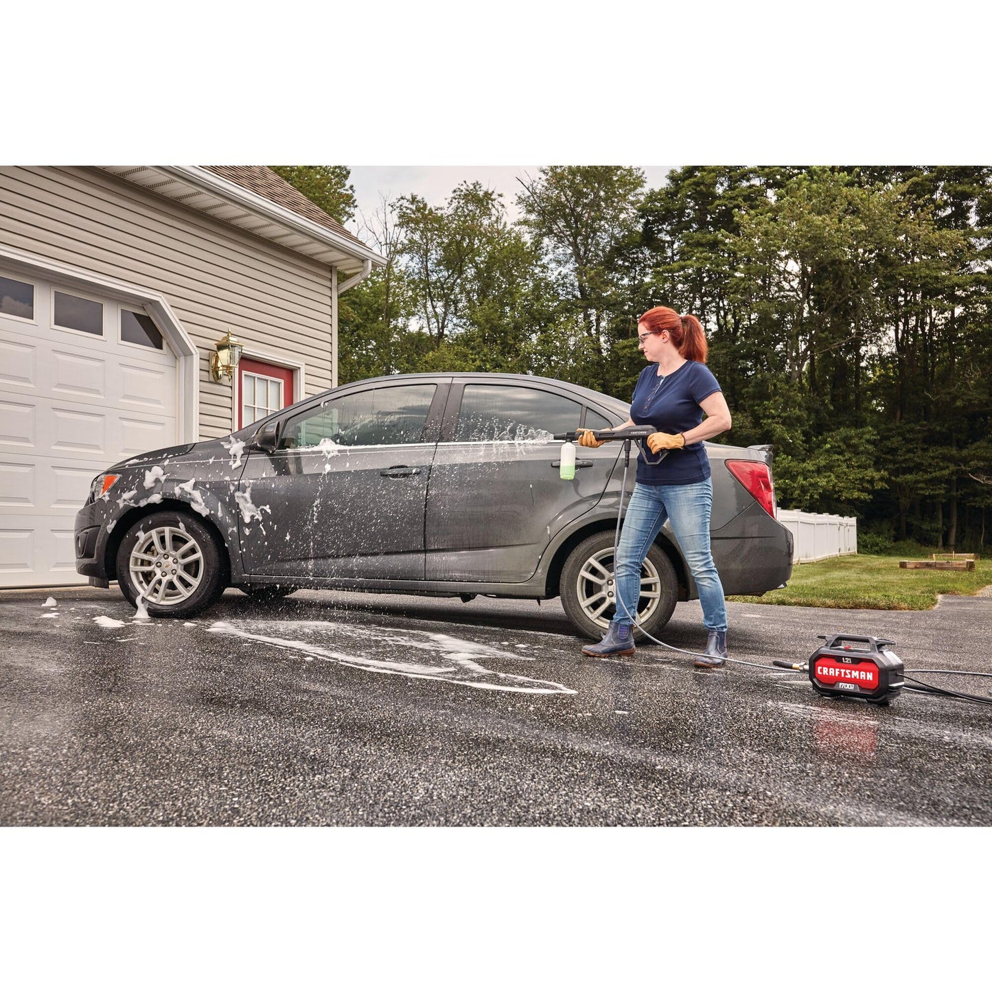 CRAFTSMAN Electric Pressure Washer, Cold Water, Lightweight Corded Power Washer for Cars, Driveways, Patio and Garage, Powerful 1700-PSI, 1.2-GPM, Compact, Easy to Use (CMEPW1700)