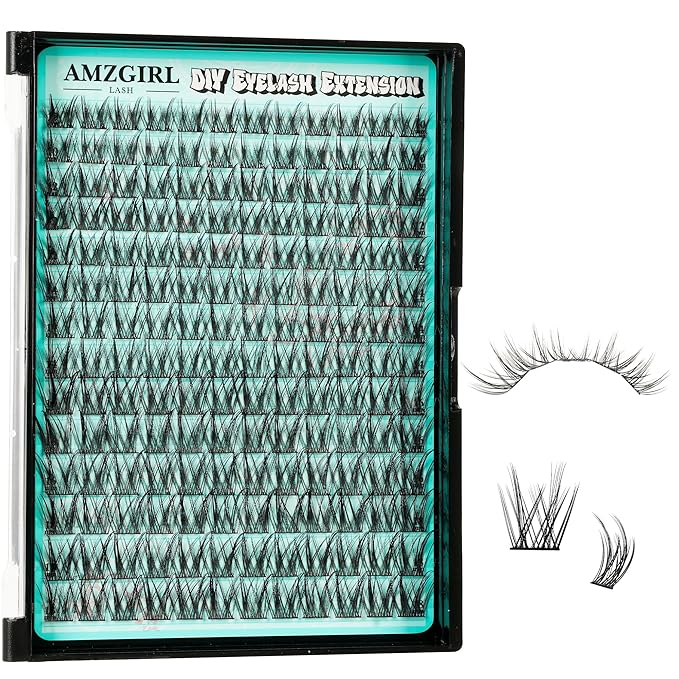 Manga Lash Clusters Fairy Eyelash Extension DIY 168pcs C Curl Anime Lashes Extensions Wispy Eyelashes Cluster with Thin Band Individual Lashes False Eyelashes At Home (Wing, C-10-18mm)