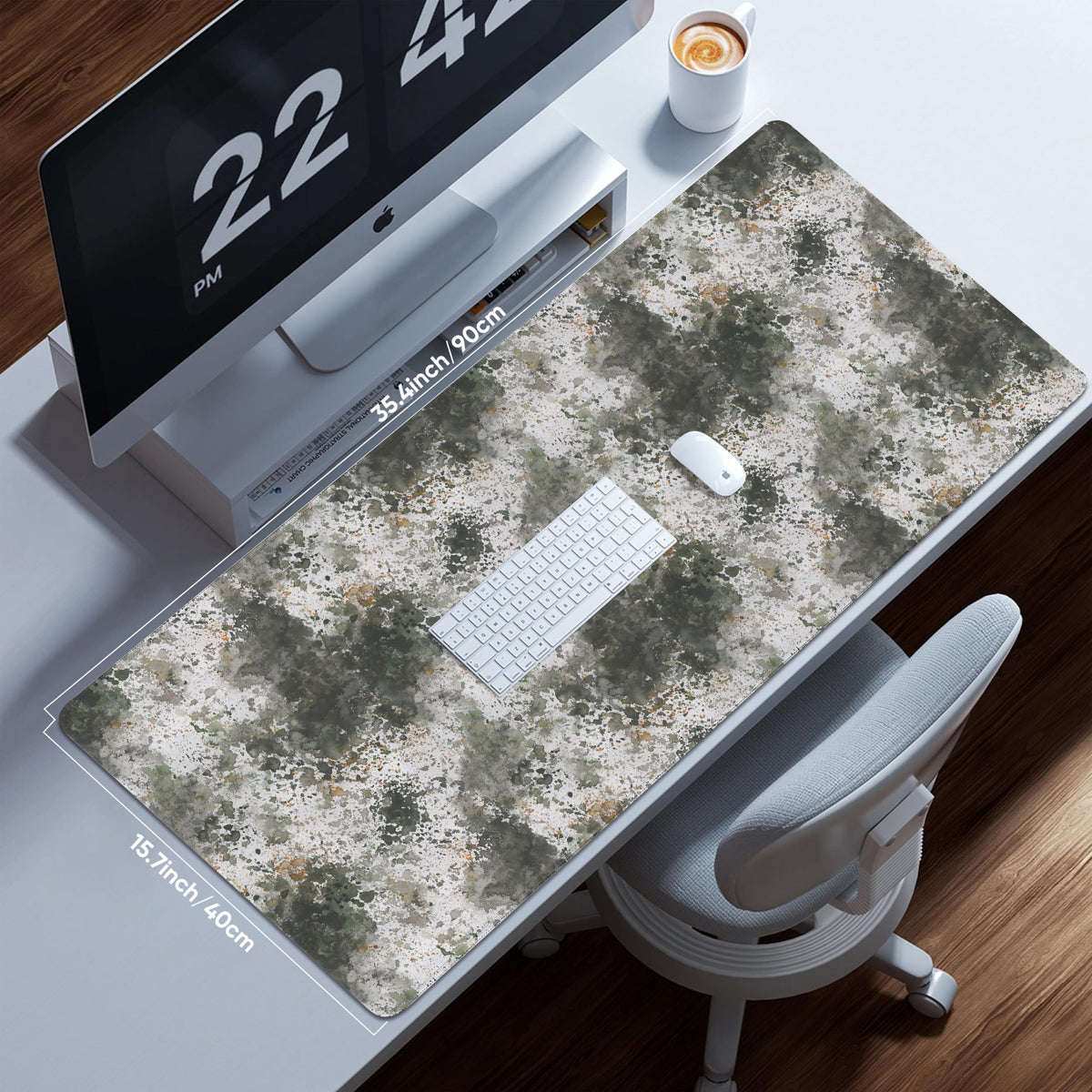 icolor Extended Gaming Mouse Pad,Stitched Edges XXL Large Desk Mat,Non-Slip Base Keyboard Desk Pads for Home Office & Gamers,35.4 x 15.7 in Desk Blotter Pad Protector (DeskMat002, 35.4 x 15.7 in)