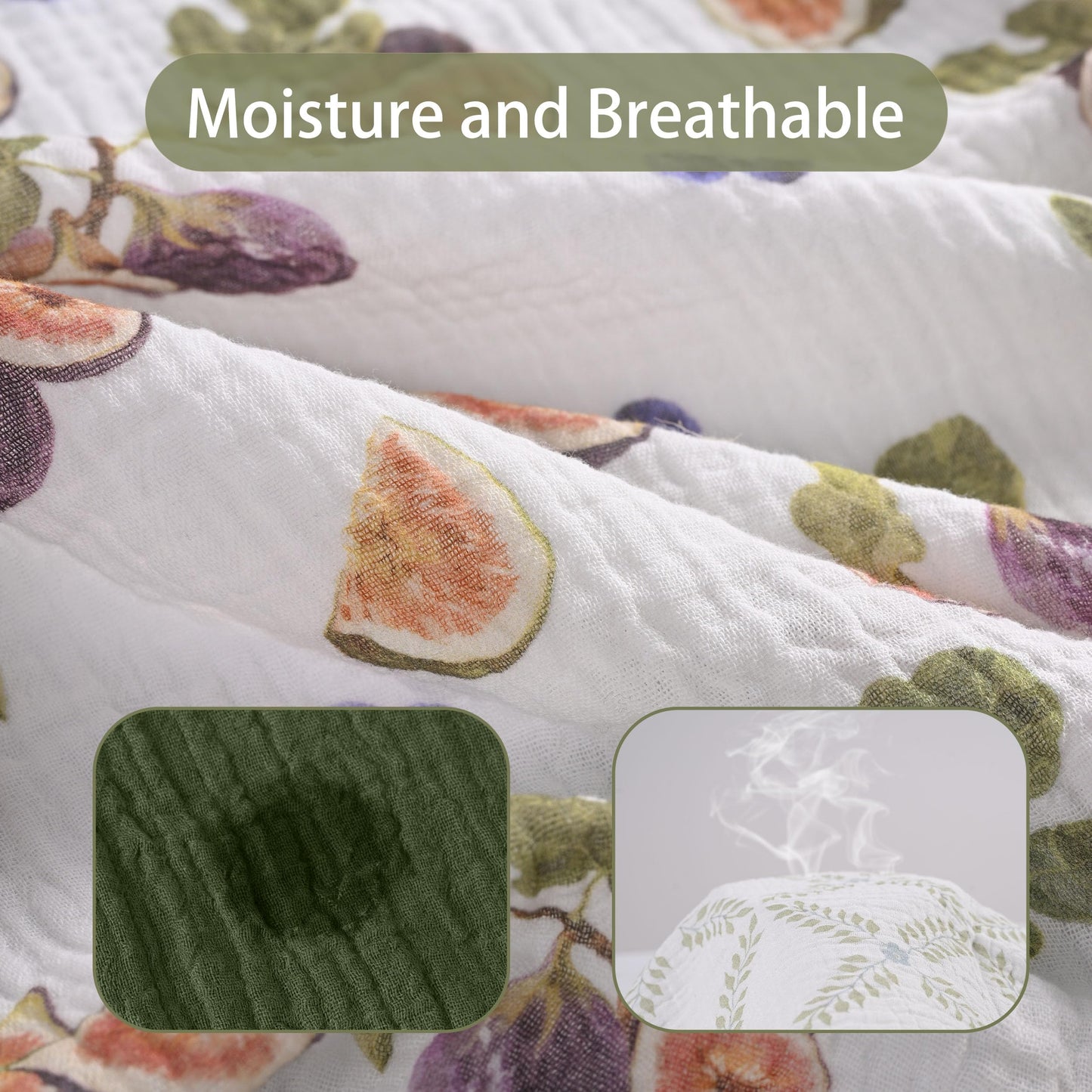 GLLQUEN BABY Muslin Swaddle Blankets for Newborns, 3-Pack Cotton Receiving Blankets for Boys and Girls, Large 40 x 38 Baby Essentials Swaddle Wrap Burping Clothes, Unisex, Gift, Green