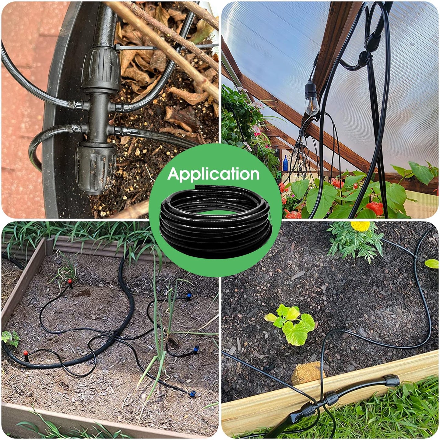 Maotong 40 FT 1/2 inch Drip Irrigation Tubing Main Line Hose Tube for Garden Irrigation System