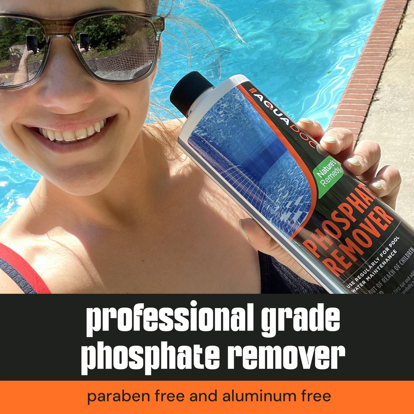 Pool Phosphate Remover - Fast Acting, Maximum Strength Phosphate Removal Pool Chemical - Perfect for Pool Openings to Make Your Pool Phosphate Free - AquaDoc (32 oz)