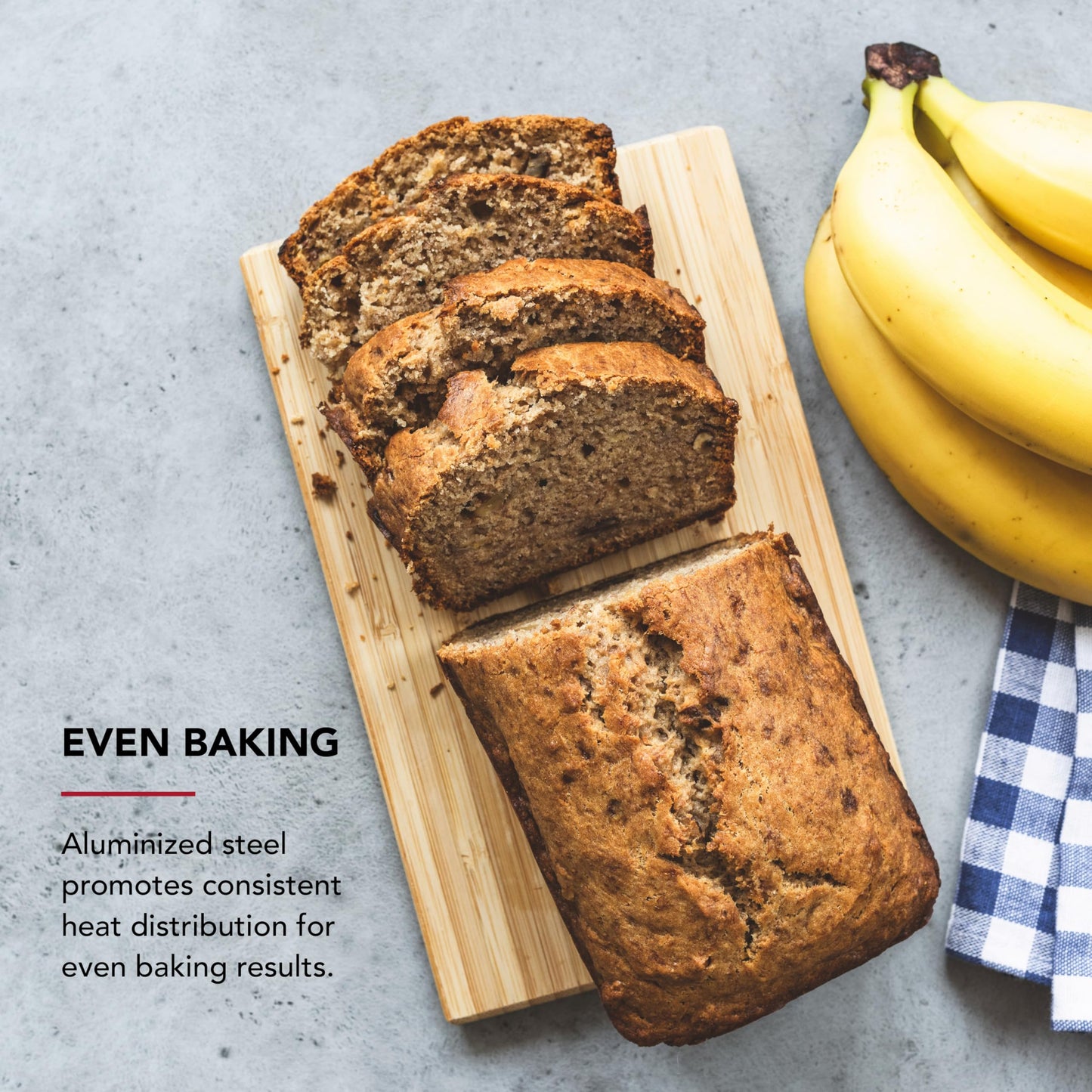 KitchenAid Nonstick Swiss Engineered Aluminized Steel Loaf Pan, Dishwasher Safe, 9 x 5 Inch, Mineral Water