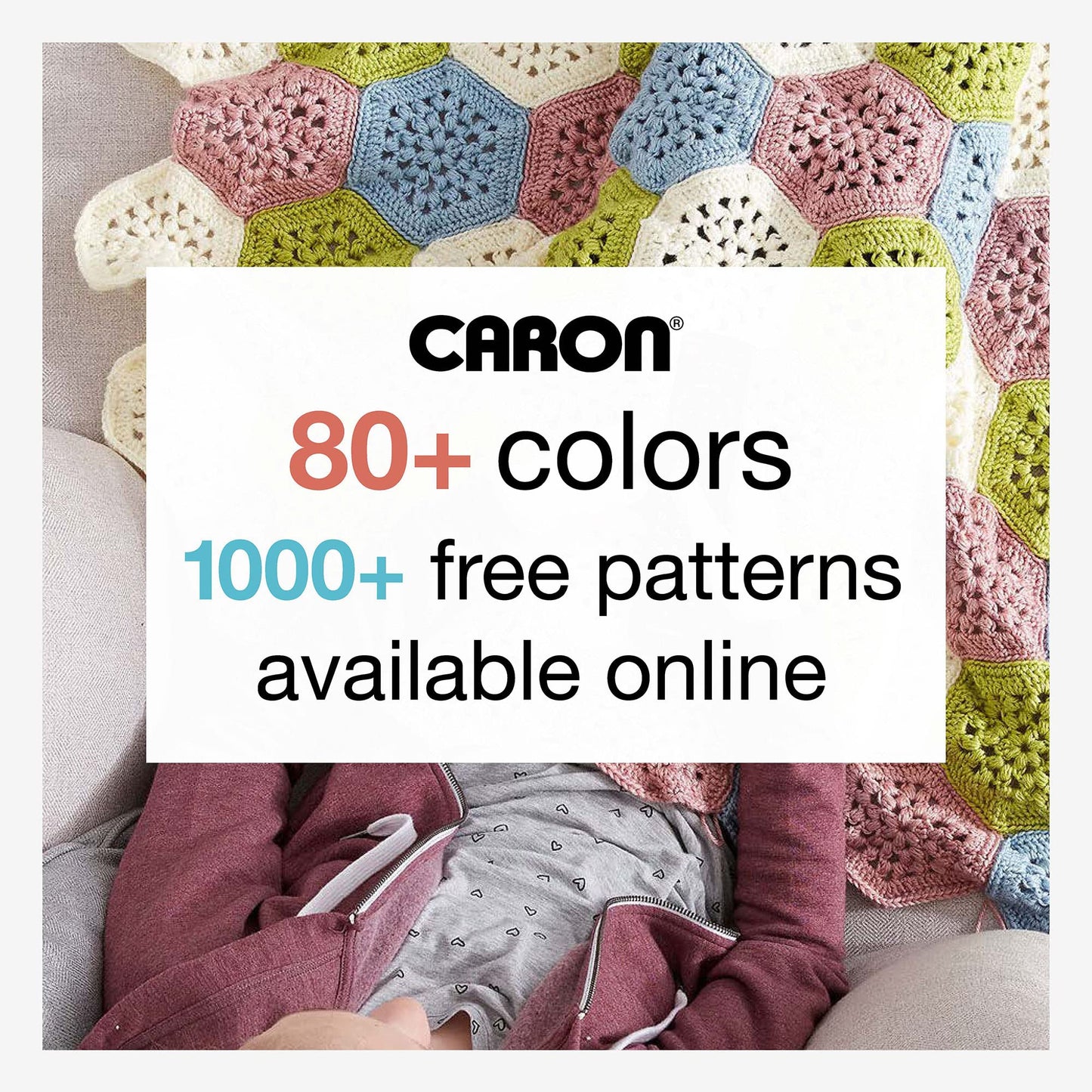 Caron One Pound Purple Yarn - 2 Pack of 454g/16oz - Acrylic - 4 Medium (Worsted) - 812 Yards - Knitting/Crochet