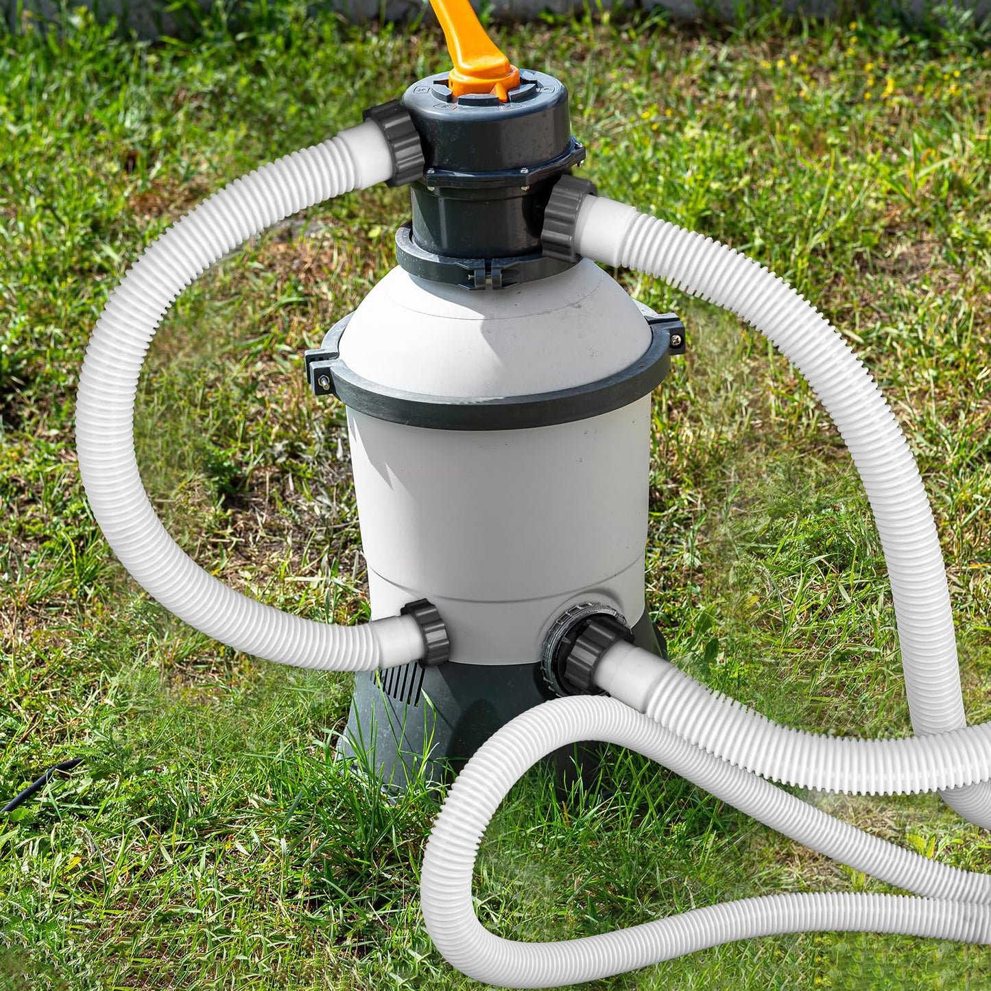 Conderyang 2 Pack 1 1/2 Pool Hose for Above Ground Pools 6ft&3ft Long Pool Pump Replacement Filter Hoses 1.5" EVA Swimming Pool Filter Hose for Filter Pumps, Saltwater Systems and Sand Filters (White)