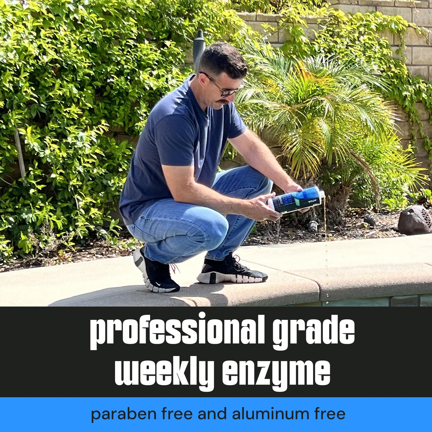 Pool Enzyme Treatment - Weekly Natural Enzymes for Pools Works as an Eco-Friendly, Natural Pool Clarifier for Crystal Clear Pool Water Perfect for Swimming - AquaDoc Pool Chemicals
