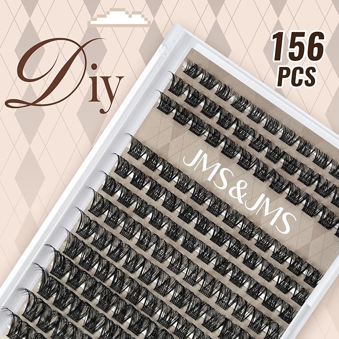 JMS&JMS Lash Clusters 8-18mm Eyelash Clusters Wispy DIY Lash Extensions Super Thin Band Soft and Easy to Wear (MISS BELLA-8-18mix)