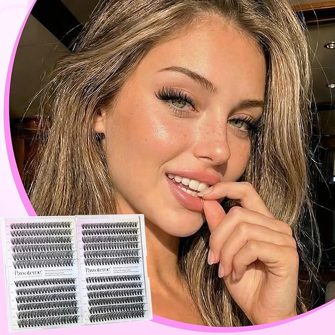 Pawotence Lash Clusters 480pcs Individual Lashes 30D 40D Cluster Eyelash Extensions 11-16mm Eyelash Clusters Lash Extensions for Self Application (30D&40D, 0.07D, 11-16mm Value Pack)