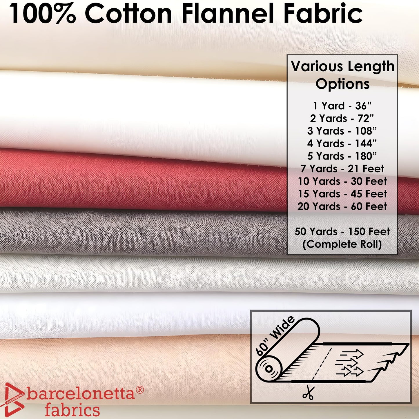 Barcelonetta | 100% Cotton Flannel Fabric | Super Soft | 60" Wide, 180GSM, Medium Weight | Arts & Crafts | for Sewing (Modern Stewart Tartan 60W, 1 Yard)