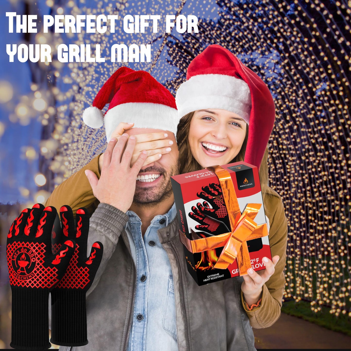 BBQ Grill & Oven Gloves 1472°F Heat Resistant – Fireproof, Non-Slip Silicone Mitts for Grilling, Smoking & Baking – Extra-Long Protection – Includes Storage Case & Luxury Gift Box | Pro Series