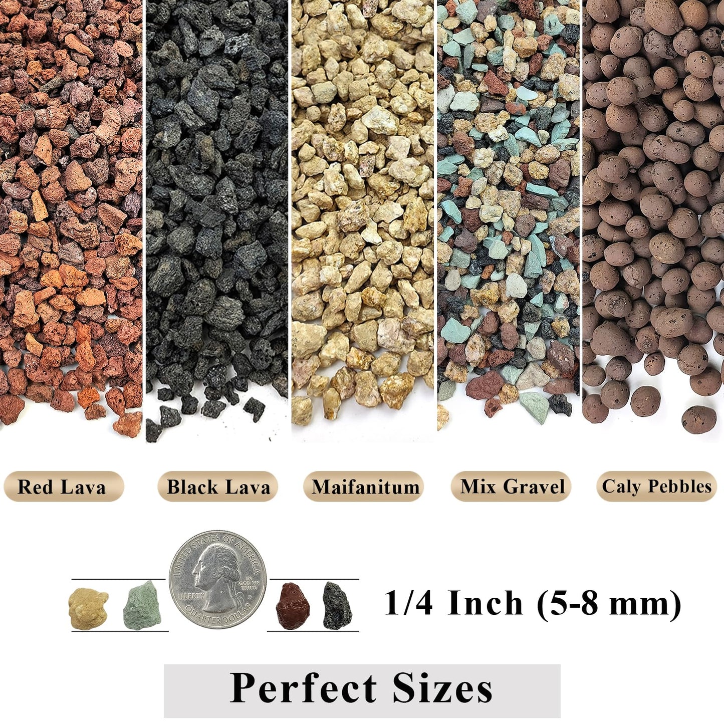FANTIAN 10 lbs Black Lava Rocks for Fire Pits,5-8 MM Crush Volcanic Rock Pumice Soil Additive for Succulent Plants Aquarium Cactus Bonsai and Garden Landscaping