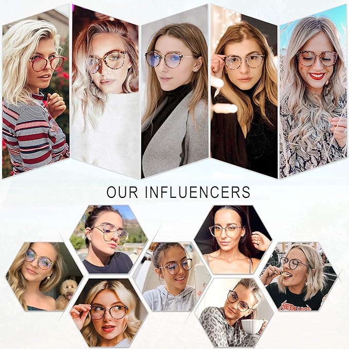 SOJOS Retro Round TR90 Blue Light Reading Glasses Womens Mens Readers Computer Glasses Eyewear Frame SJ9001