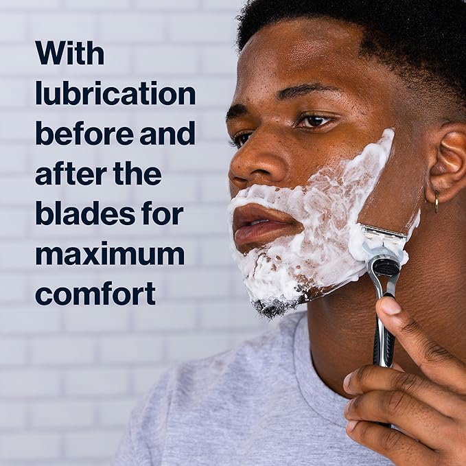 Gillette SkinGuard Razor Blade Refills for Men, 2 Blade Cartridge, SkinGuard for Sensitive Skin, Lubrication, Fits SkinGuard Razor Handles, 8 Count