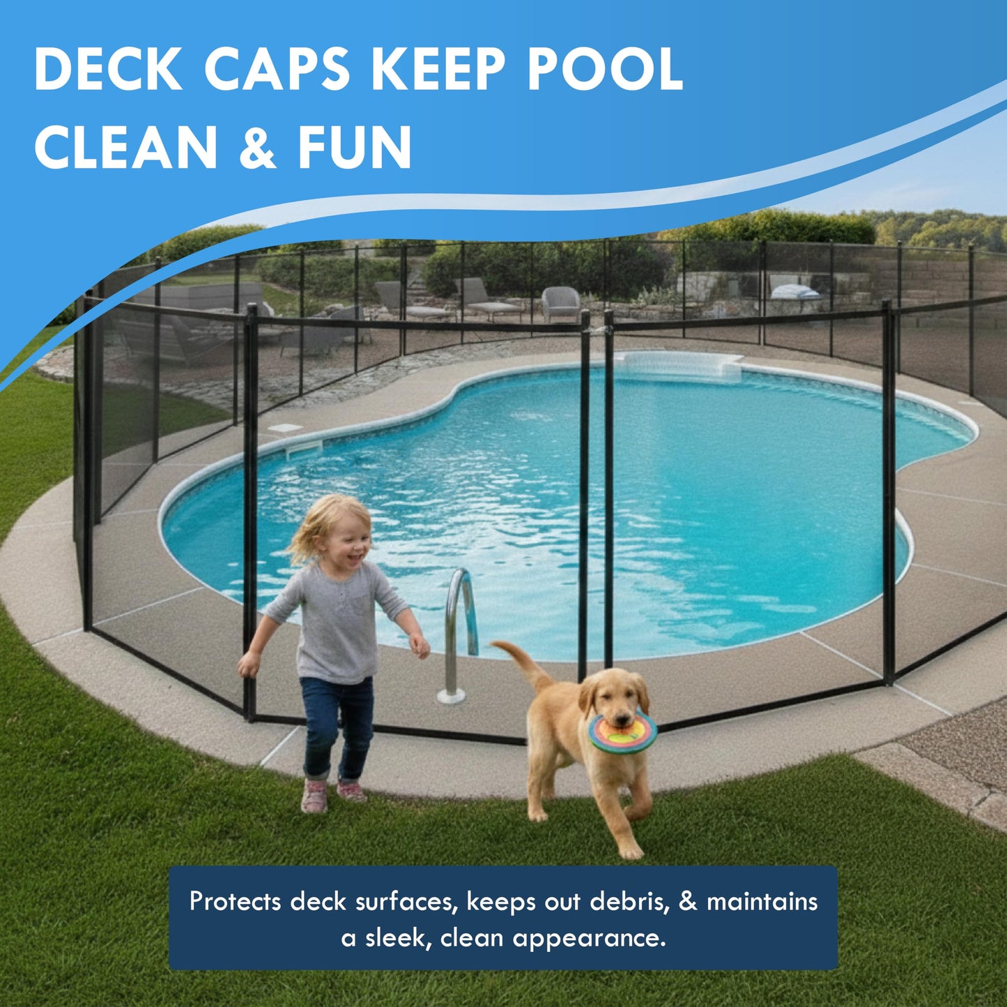 Pool Fence Caps – Putty 25 Pack of 1-Inch Pool Fence Hole Caps – Used for Covering Deck Sleeves in Safety Fencing – Protects Pool Areas When Fence is Removed – Compatible with Most Systems