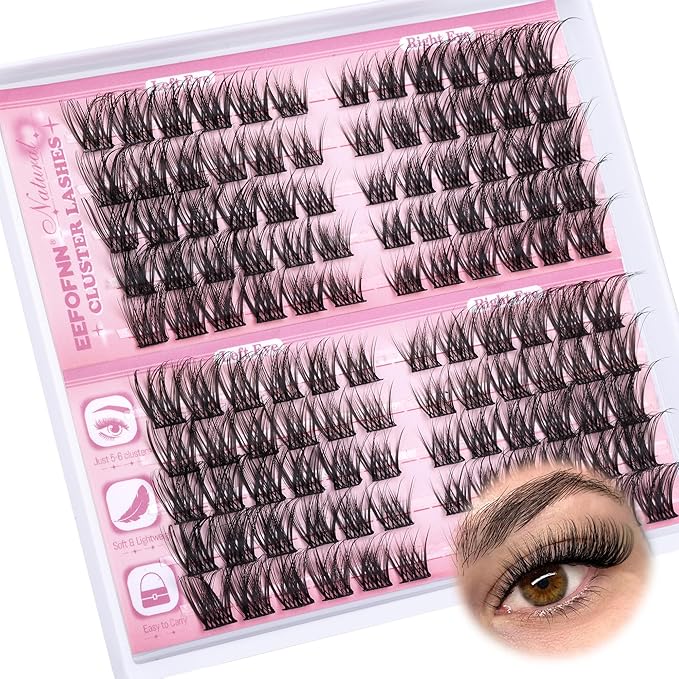 Wispy Lash Clusters Natural Eyelash Clusters C Curl Cluster Eyelash Extensions Cat Eye Lashes Clusters Spider Lahes Pestañas Postizas Naturales by Eefofnn (11-16 mm)