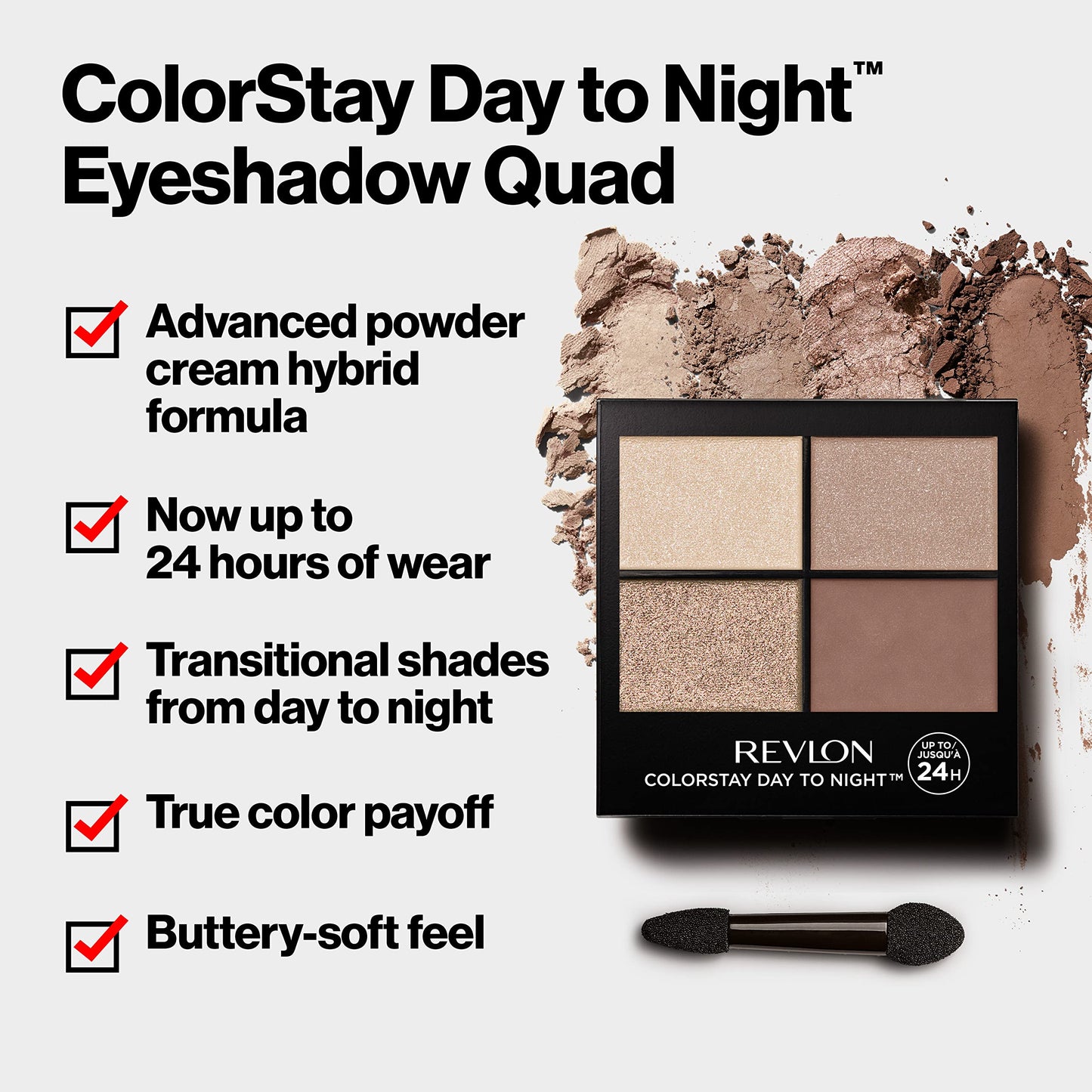 Revlon Eyeshadow Palette, ColorStay 16 Hour Eye Makeup, Velvety Pigmented Blendable Matte & Shimmer Finishes, 515 Adventurous, 0.16 Oz