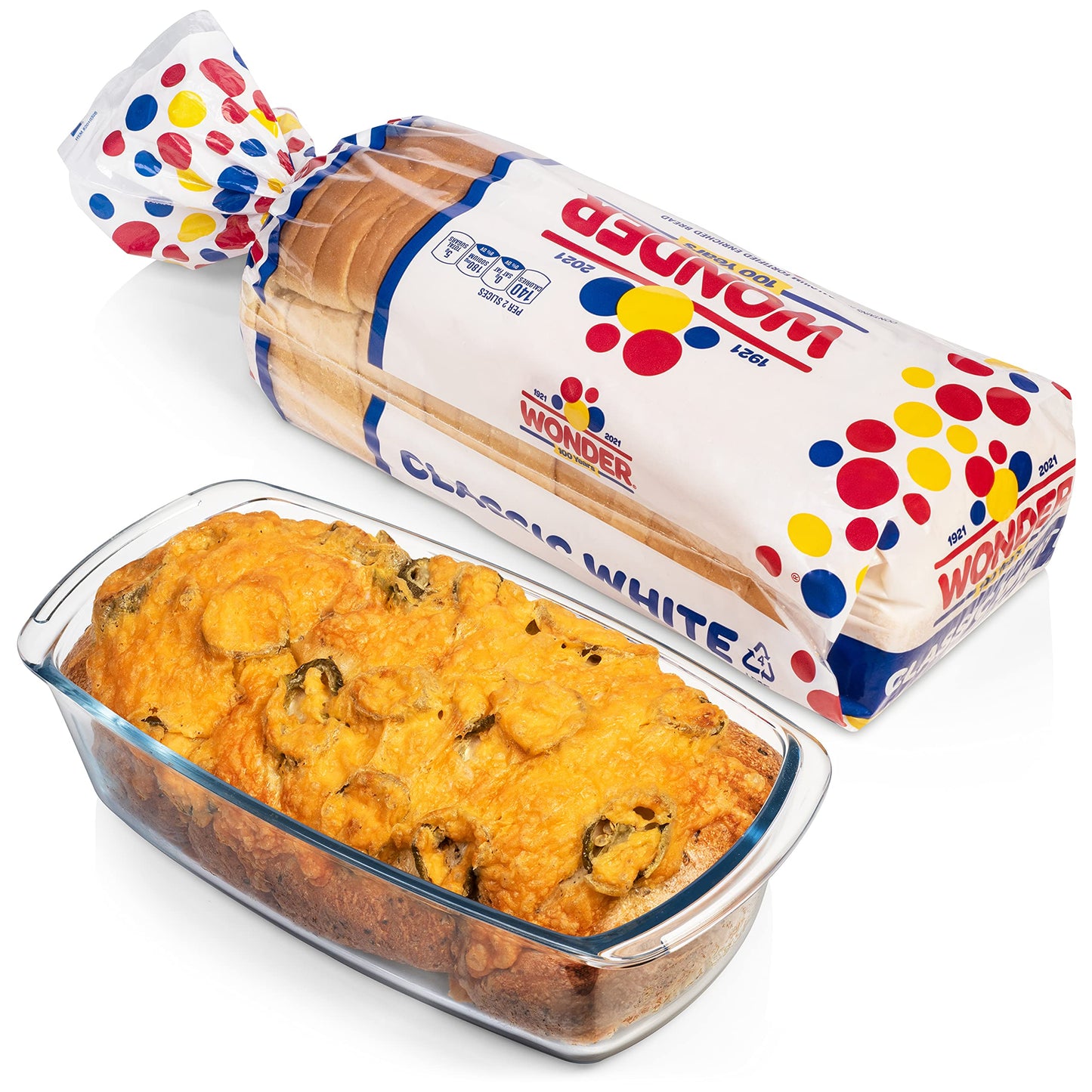 Razab LARGE 7.6 Cups/1800 ML/1.9 Qt Glass Loaf Pan with Lids - Meatloaf Pan BPA free Airtight Lids Grip Handle Easy Carry, Microwave and Oven Safe - Loaf Pans For Baking Bread, Cakes, Glass Loaf Pan