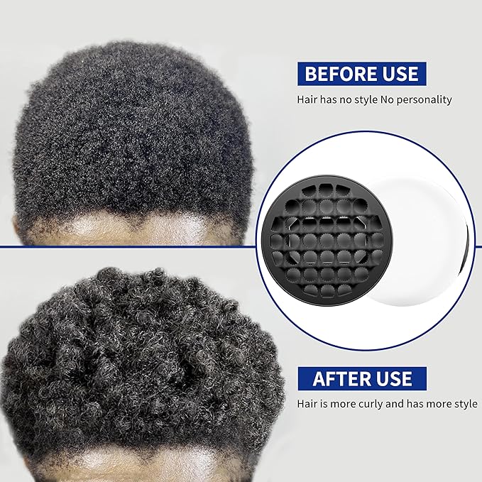 Silicone Curl Brush,Africa Comb,Magic Curly Hair Brush Twist Hair,Afro Pick,Men Women Boys Girls Wave Curler Tool,1 Set Black