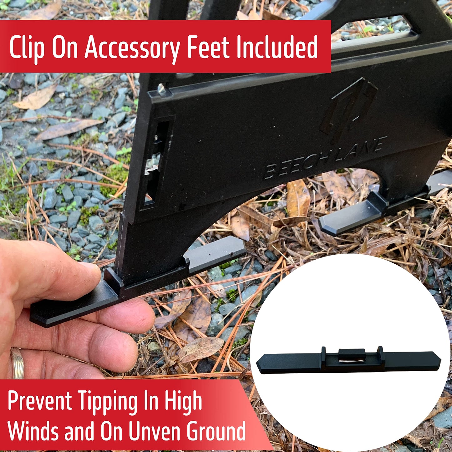 Beech Lane 20 Foot RV Sewer Hose Support with Clip On Accessory Feet for Extra Stability, Patented Nesting Design For Small Storage, Quick Setup and Collapse, Ensures Proper Drainage