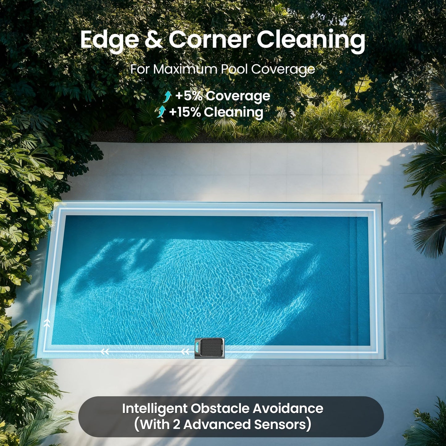 AIPER EcoSurfer S2 Solar Powered Pool Surface Skimmer Robot with APP Support, 24/7 Continuous Cleaning, Dual Charging Modes, Smart Obstacle Avoidance, 150-um Filtration, OTA Upgrade