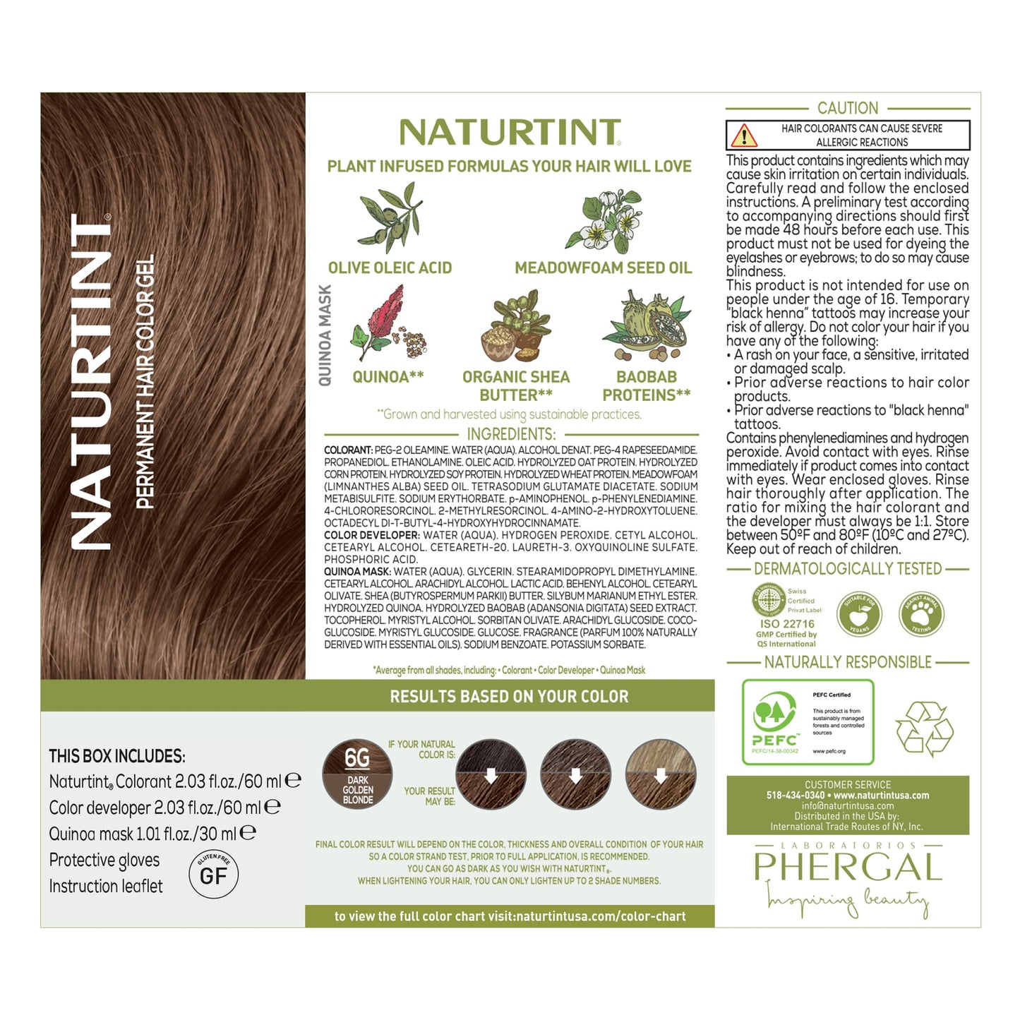 Naturtint 6G Dark Golden Blonde Permanent Hair Color (Pack of 1), Ammonia Free, Vegan, Cruelty Free, up to 100% Gray Coverage, Long Lasting Results (Packaging may vary)