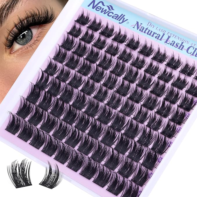 Wispy Lash Clusters Manga Eyelash Clusters Spikes10-16MM Volume Cluster Eyelash Extensions D-Curly Individual Lashes Anime Fluffy Lashes Clusters by Newcally