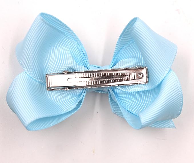 JOYOYO 40PCS 3Inch Hair Bows for Girls Grosgrain Ribbon Bow Toddler Hair Accessories with Alligator Clips in 20 Color Pairs for Baby Girls Kids Toddlers Teens